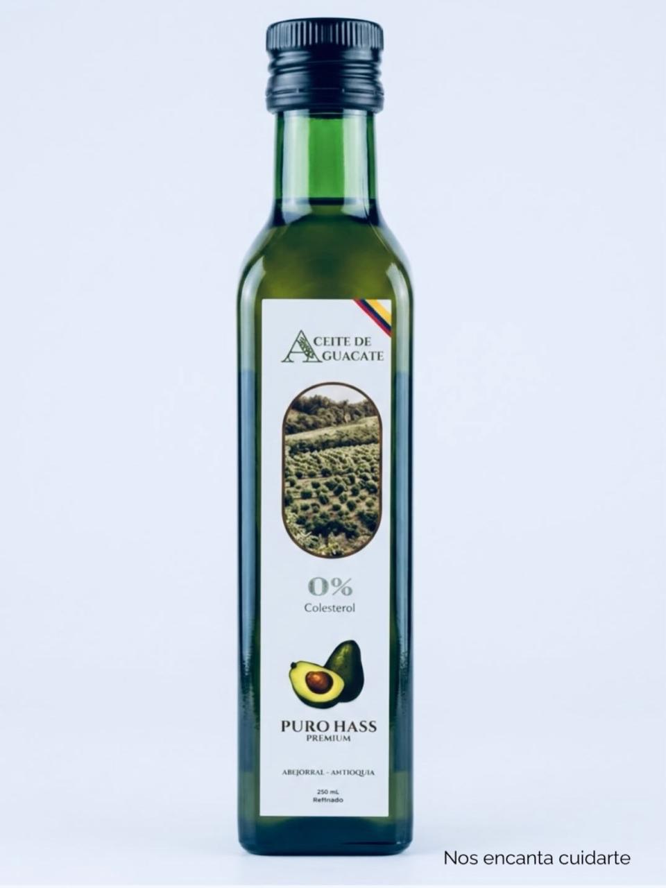 Aceite de aguacate refinado 250 ml Frutos de la Encantada para cocina diaria, vista frontal